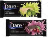 DARE Napolitane cu cremă 66 g, lime/ vișine