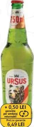 Bere blondă Ursus 0.75 L