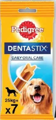 Pedigree Dentastix Hrană complementară pentru câini, 25 kg+, 7 batoane, 270g
