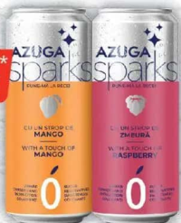 Azuga Apă carbogazoasă cu extract mango/zmeură 330ml