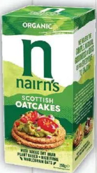 Nairn's Pâinici organice din ovăz integral, 250g