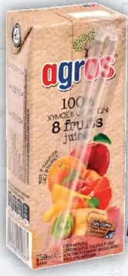 Agros Suc din 8 fructe cu vitamine 250ml