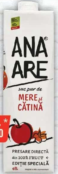 Ana Are Suc de mere și cătină 100% natural 1L
