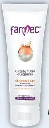 Farmec Cremă de mâini cu glicerină și vitamina E, 150ml