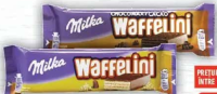 Milka Waffelini Napolitană cu ciocolată cu lapte/cacao și ciocolată cu lapte, 31g/ciocolată și alune