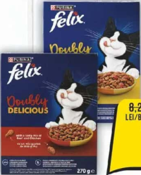 Felix Hrană uscată pentru pisici, cu vită, pui/pui, curcan, 270g