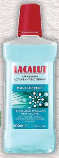 Lacalut Apă de gură Multi-Effect Cool Mint 500ml