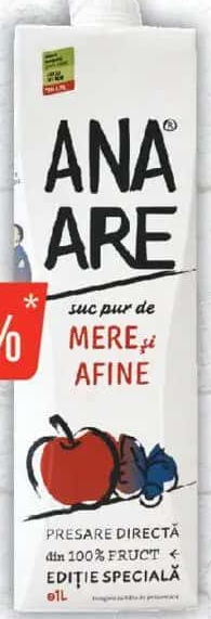 Ana Are Suc de mere și afine 100% natural 1L