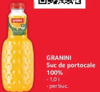 GRANINI Suc de portocale 100% 1 l