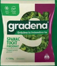Gradena Spanac tocat porționat 1kg