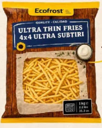 Ecofrost Cartofi ultra subțiri 4x4 1 kg