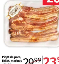 Selgros Piept de porc, feliat, marinat - per kg