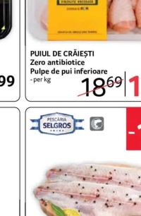 Puiul de Crăiești Zero antibiotice Pulpe de pui inferioare - per kg