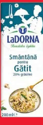 LaDORNA Smântână pentru gătit 20% UHT 200 ml