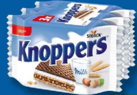 Knoppers Napolitane cu cremă de lapte și alune 3 x 25 g