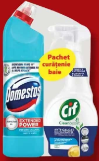 Domestos / Cif Pachet curățenie baie 750 ml + 500 ml