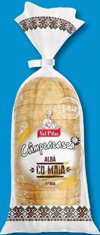 VEL PITAR Pâine albă câmpenească cu maia, feliată 600 g