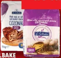BELBAKE Făină albă de grâu superioară tip 000 pentru cozonac 1 kg