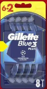 Gillette Blue 3 Aparat de ras de unică folosință 6 + 2 buc.
