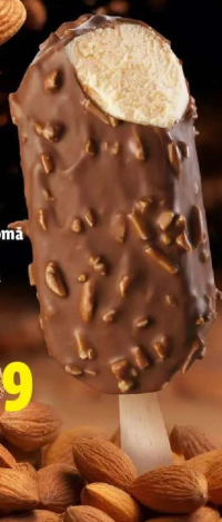 GELATELLI Înghețată cu aromă vanilie Bourbon glazurată cu ciocolată și migdale 6 x 120 ml