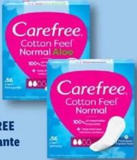 CAREFREE Absorbante zilnice Normal Cotton Fresh / Normal Aloe 48 / 56 buc.