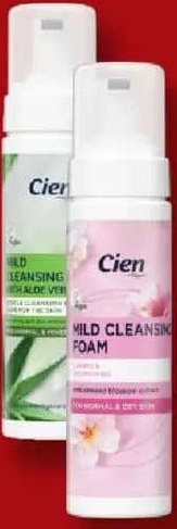 Cien Spumă de curățare a pielii Aloe Vera / flori de migdal 200 ml