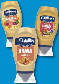 HELLMANN'S Sos cu usturoi și verdeață / cheddar / burger / brava 250 ml