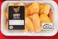 Aripi de pui de la pui hrănit cu 70% porumb per 100 g