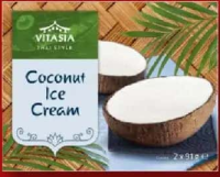 VITASIA Înghețată de cocos în coajă de nucă de cocos 2 x 91 g