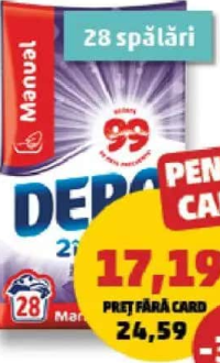 Dero detergent manual pudră 2în1 levănțică 1,4 kg