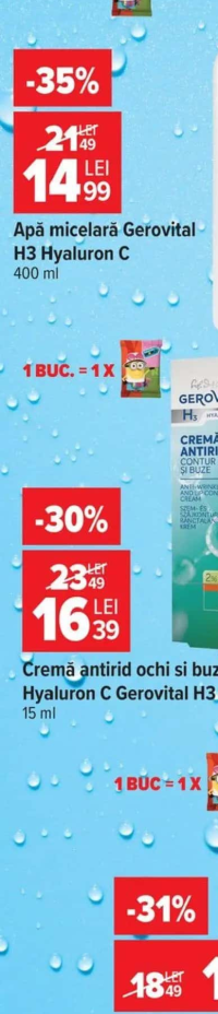 Cremă antirid de zi/noapte hyaluron-c Gerovital H3 50 ml