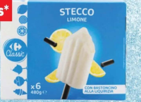 Înghețată cu lămâie, Carrefour Classic 6 x 80 ml