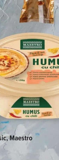 Humus cu chili/clasic, Maestro 210 g