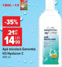 Apă micelară Gerovital H3 Hyaluron C 400 ml