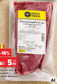 Drag de România Pulpă de vițel, dezosată