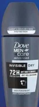Anti-perspirant Roll On Men Care Invisible Dry 72h, Dove 50 ml