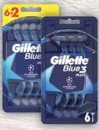 GILLETTE BLUE3 PLUS Aparat de ras comfort/sensitive, 6 buc./6+2 buc.