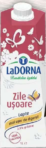 LaDorna Lapte fără lactoză 3.5% grăsime, 1L