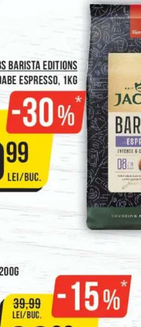 JACOBS BARISTA EDITIONS CAFEA BOABE ESPRESSO, 1KG