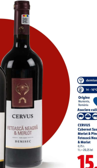 CERVUS Fetească Neagră & Merlot 0,75 L