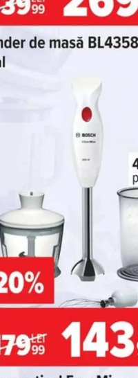 Tocător din sticlă 3L 500W Biovita