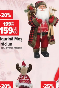 Figurină Moș Crăciun 78 cm, diverse modele