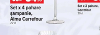 Set x 4 pahare cu picior, Serena Lines, Luminarc 47 cl