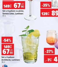Set whisky Selecta, Bormioli decantor 1000 ml + 6 pahare 285 ml