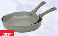 Set x 2 tigăi din aluminiu forjat cu interior ceramic, Carrefour Home 24/28 cm