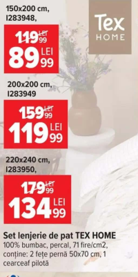 Set lenjerie de pat TEX HOME 150x200 cm