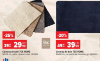 Covoraș de baie TEX HOME 50x80 cm, cu spumă de memorie, gri