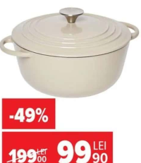Carrefour Home Oală fontă cu capac 4 L