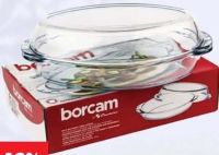 Vas oval din sticlă termorezistentă cu capac, Borcam Pasabahce 3.6 L