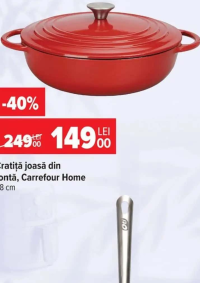 Cratiță joasă din fontă, Carrefour Home 28 cm